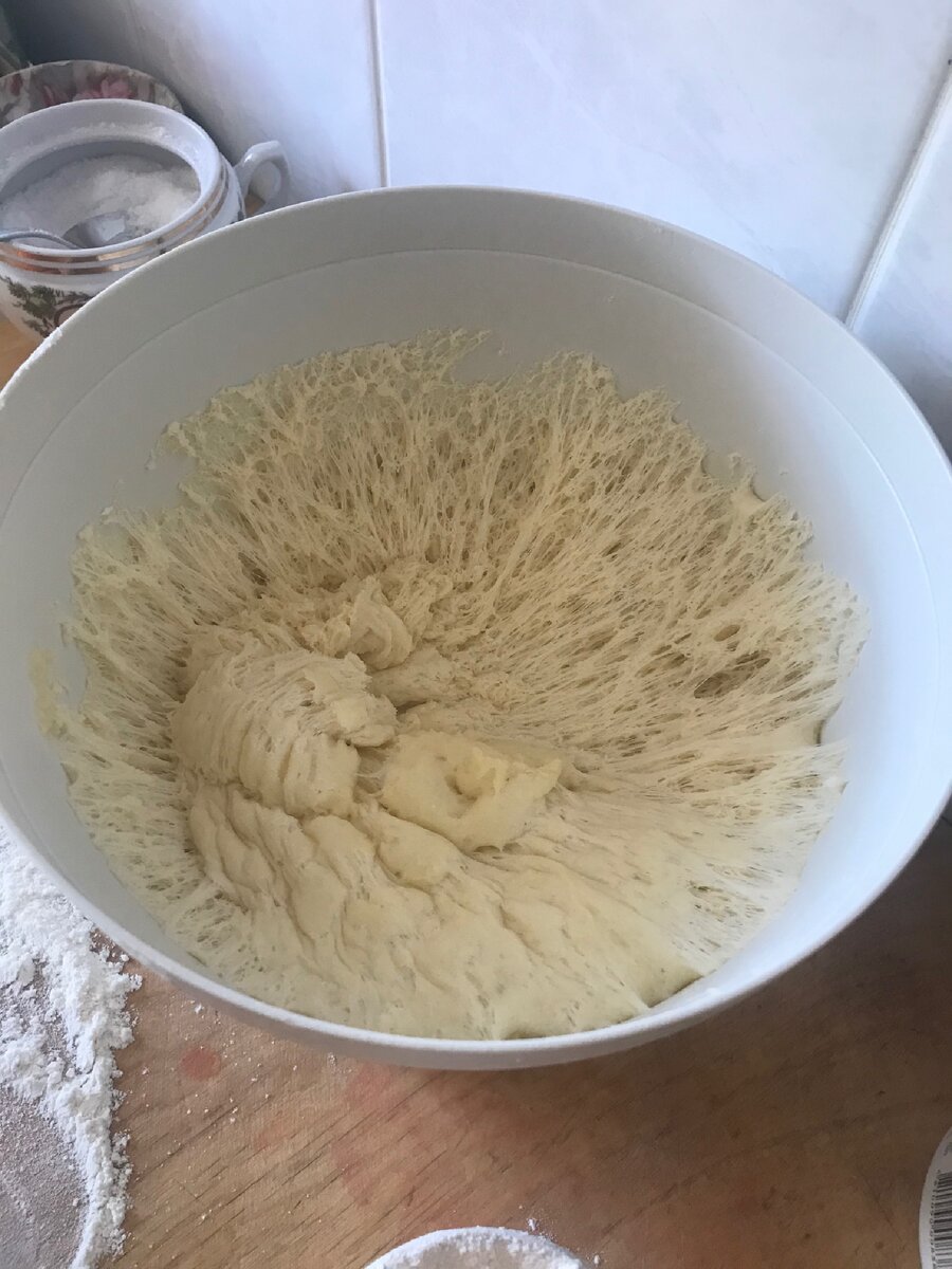 Тесто очень хорошо поднялось