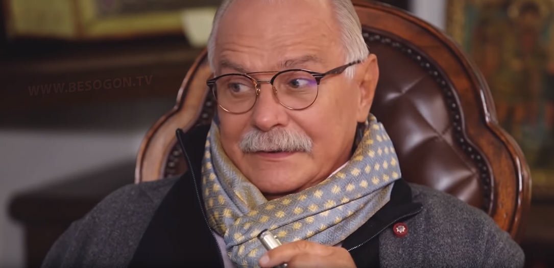 Никита Михалков кадр из передачи «Бесогон»