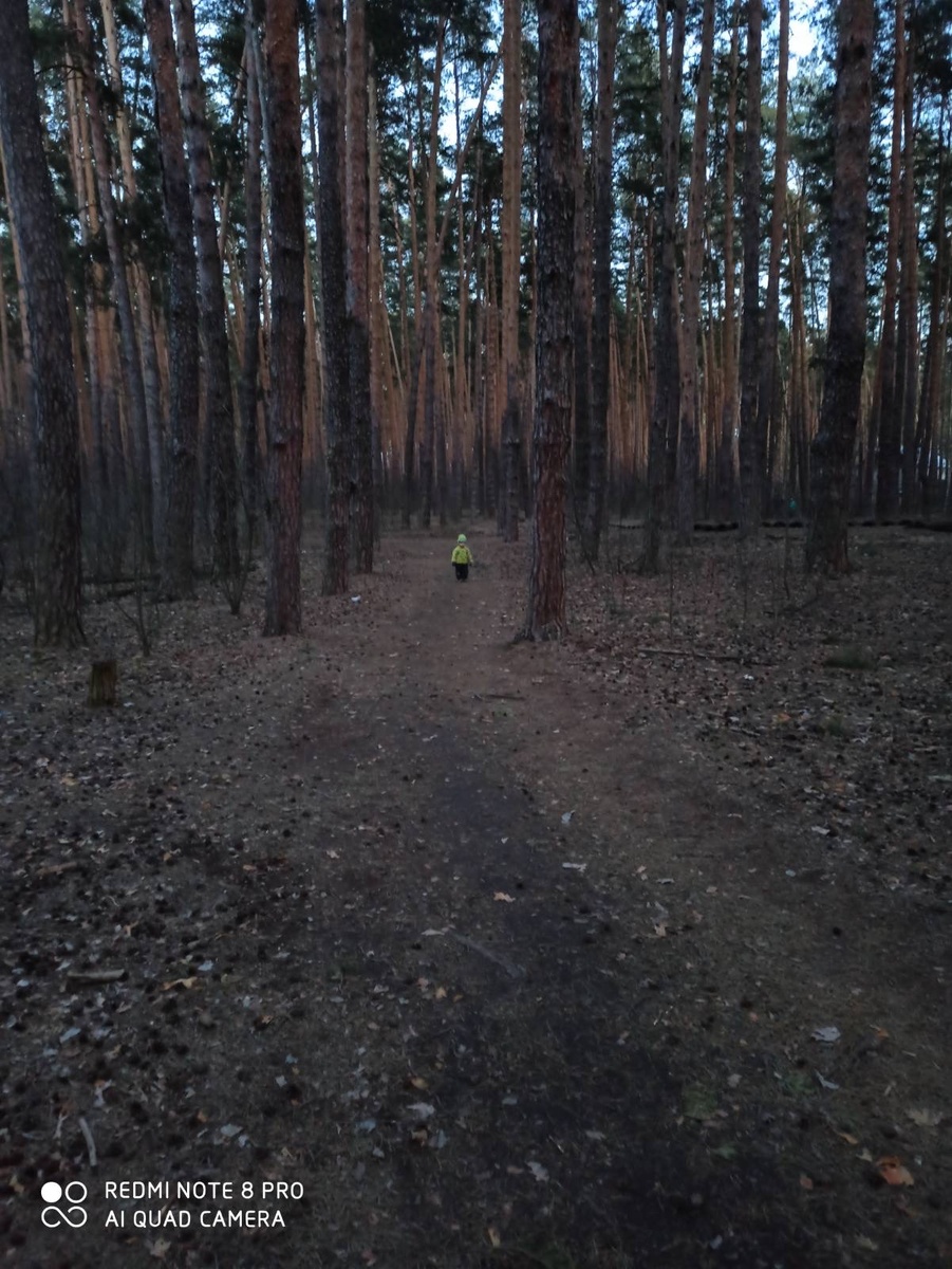 Новое прочтение "Красной шапочки" - "Зеленая курточка". Ждет волка. Фото:личный архив автора.