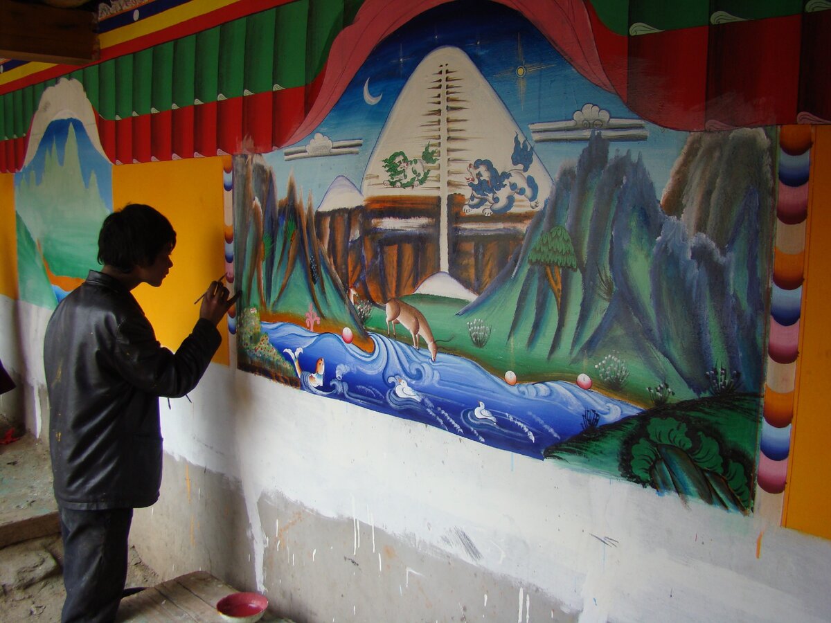 Там же, фреска в процессе реставрации, 2011 год