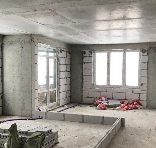 Выкладка стен на этапе черновых работ