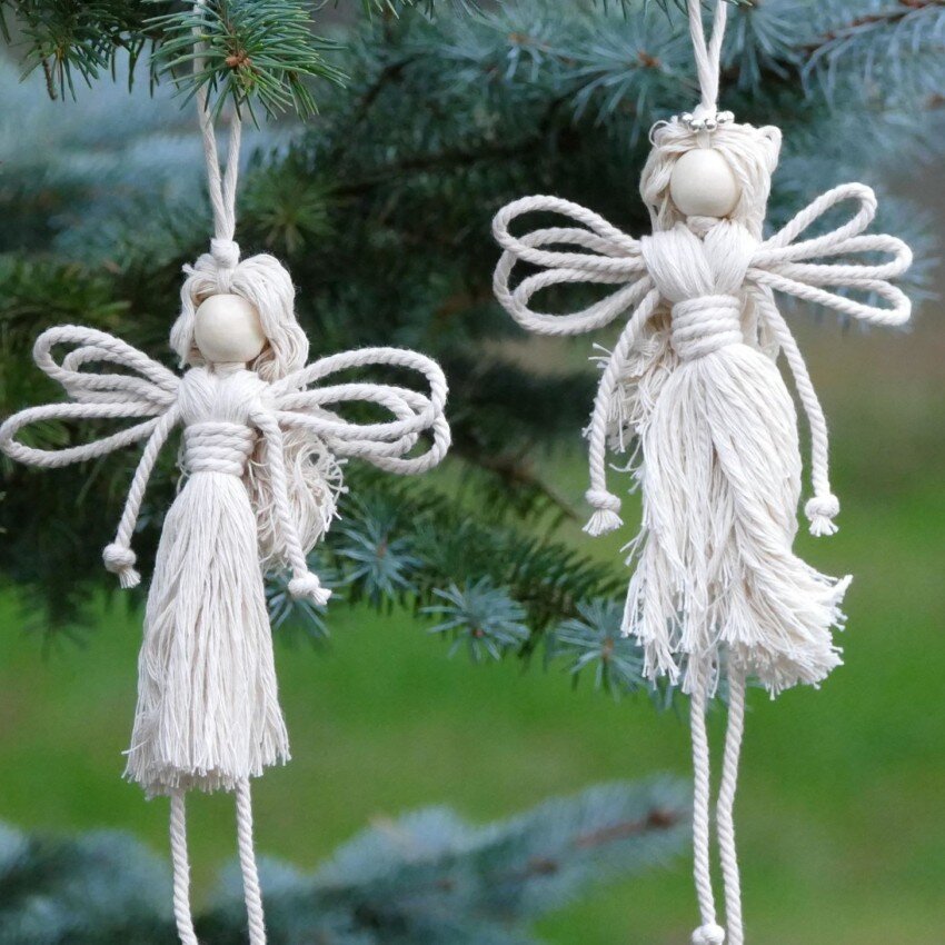 Ангелы из ткани своими руками на Рождество