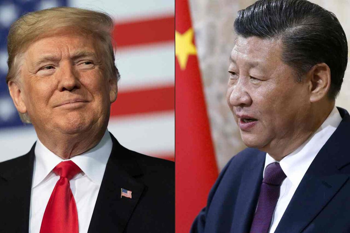Президент США Дональд Трамп (слева) и Председатель Китая Си Цзиньпин (справа) (AFP-Yonhap)
