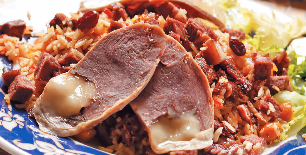 Плов с бараниной и кониной
