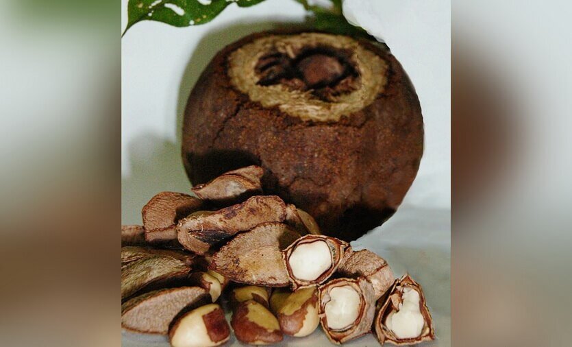 Орехи, лепестки ореха, кокосовая стружка