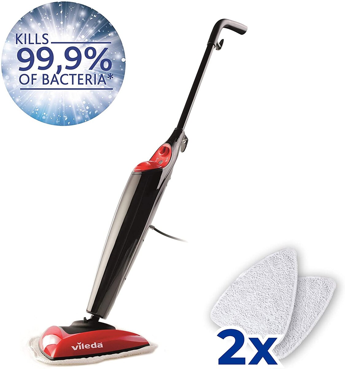 Паровая швабра со сменными  насадками.