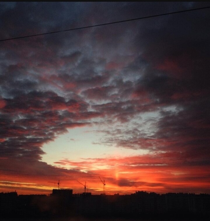 Закат в москве 