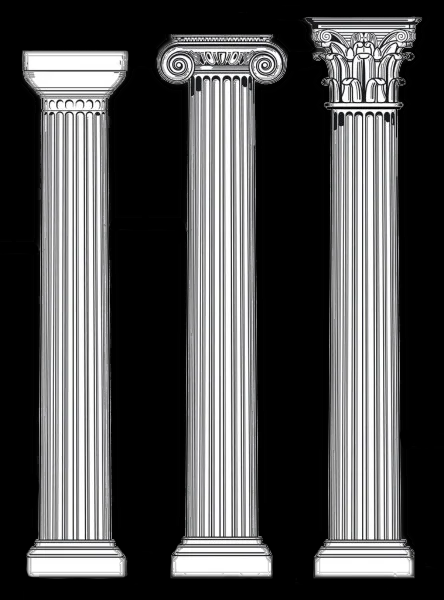 Дорический ионический и Коринфский ордера. Древняя Греция дорический ионический и Коринфский ордеры. Дорическая колонна Греция. Дорическая колонна в древней Греции.