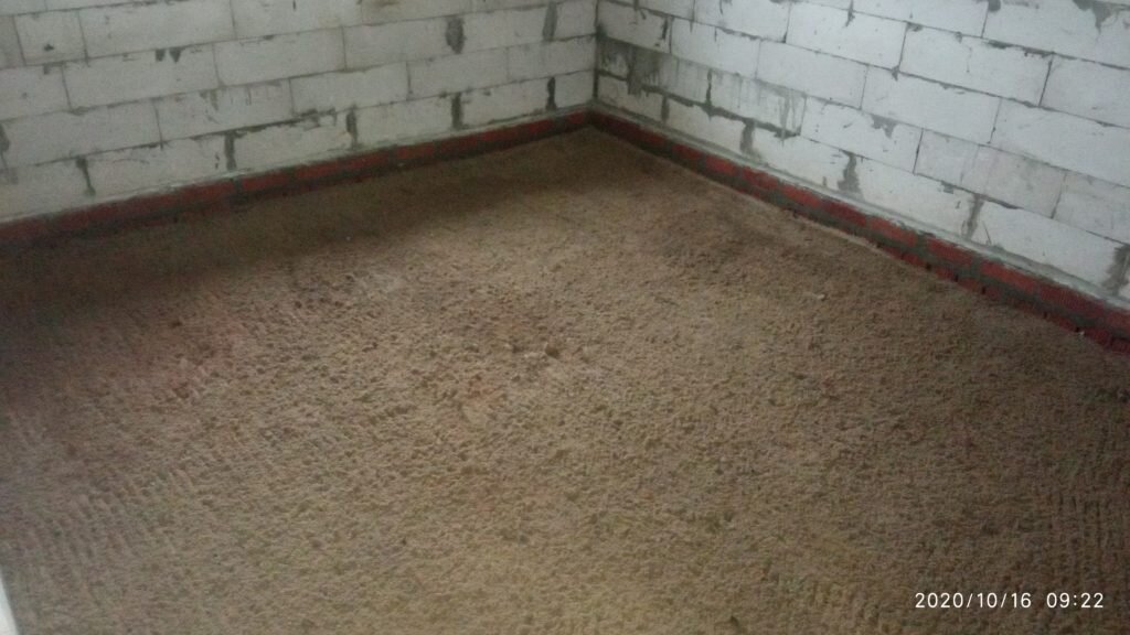 Полы по грунту, песок