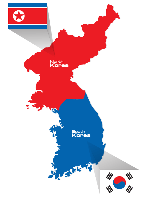 Карта корейского полуострова 