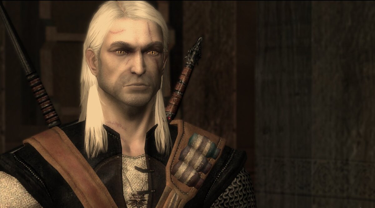 Геральт в первой части игры(2007).