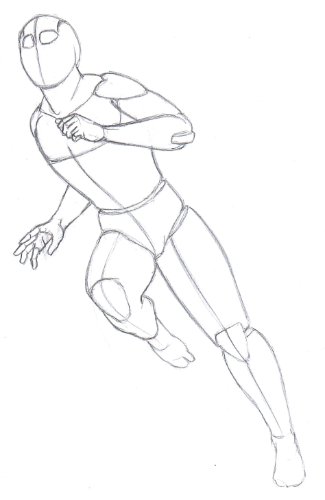 Манекен бежит (вид 3/4)