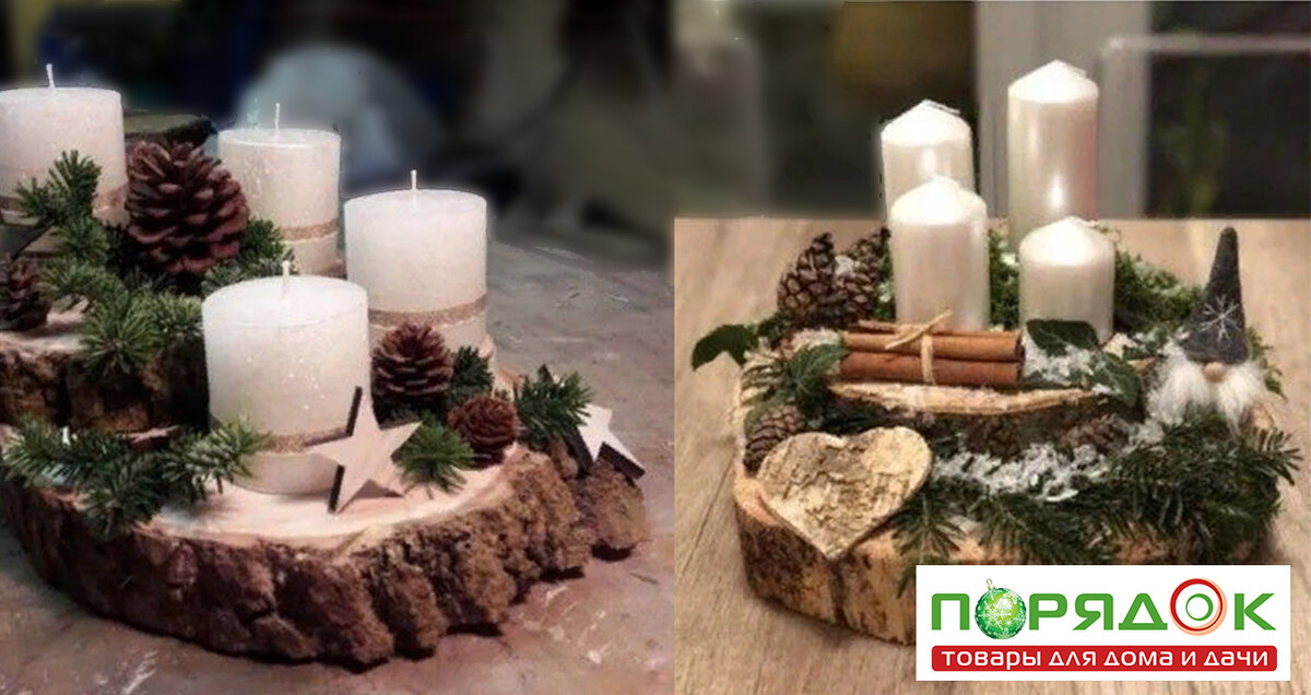  Свечи расположенные на спиле создают настоящий прованс