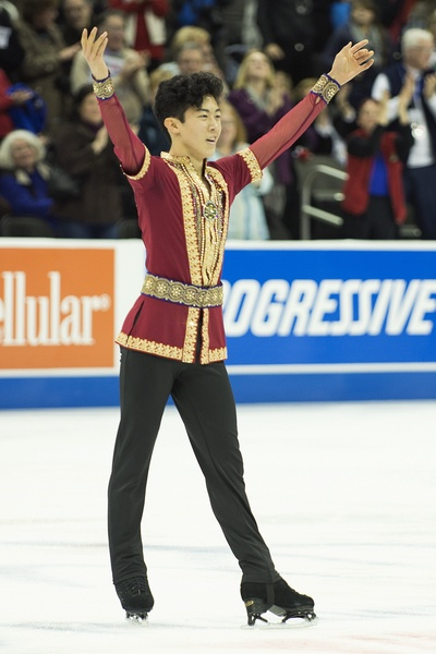 "Nathan Chen at 2017 US Figure Skating Championships.jpg" by Leah Adams is licensed under CC BY-SA 4.0