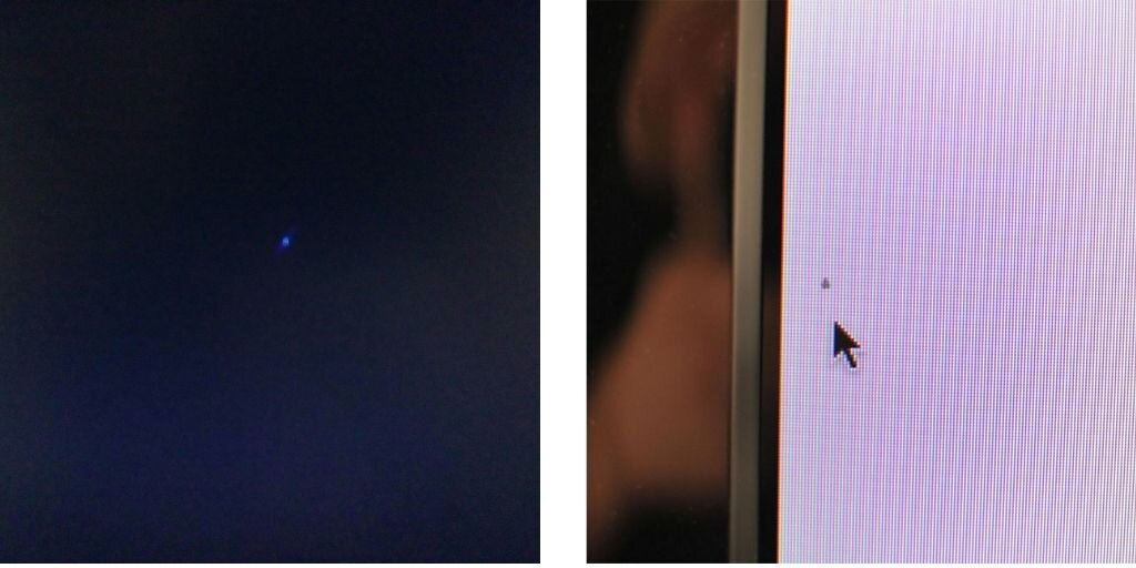 Примеры "битых пикселей"