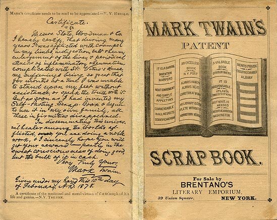 Страницы из книги “Mark Twain's Patent Scrapbook”, twain.lib.virginia.edu