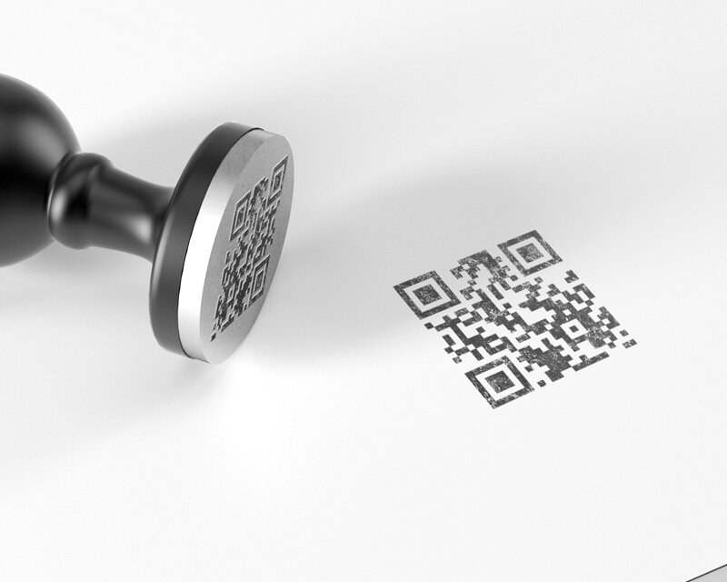 Штамп с qr-кодом