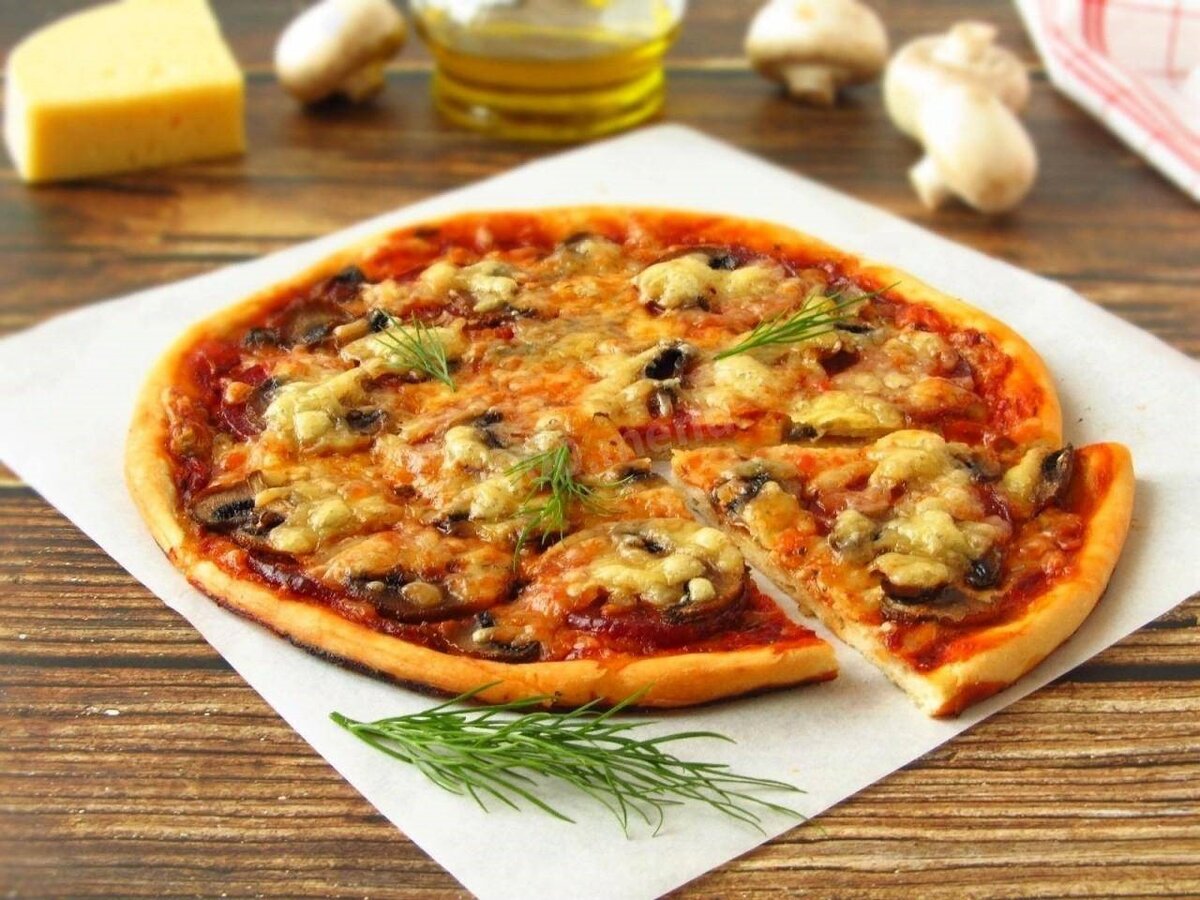 рецепты приготовления домашней пиццы с колбасой и сыром фото 27
