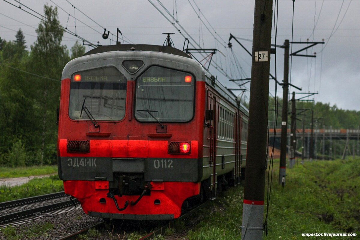 Электропоезд ЭД4МК-0112, перегон Поварово-3 - Манихино-2