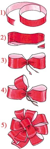 Нарядные бантики из широкой атласной ленты 2,5 см/ DIY how to make bows satin ribbons