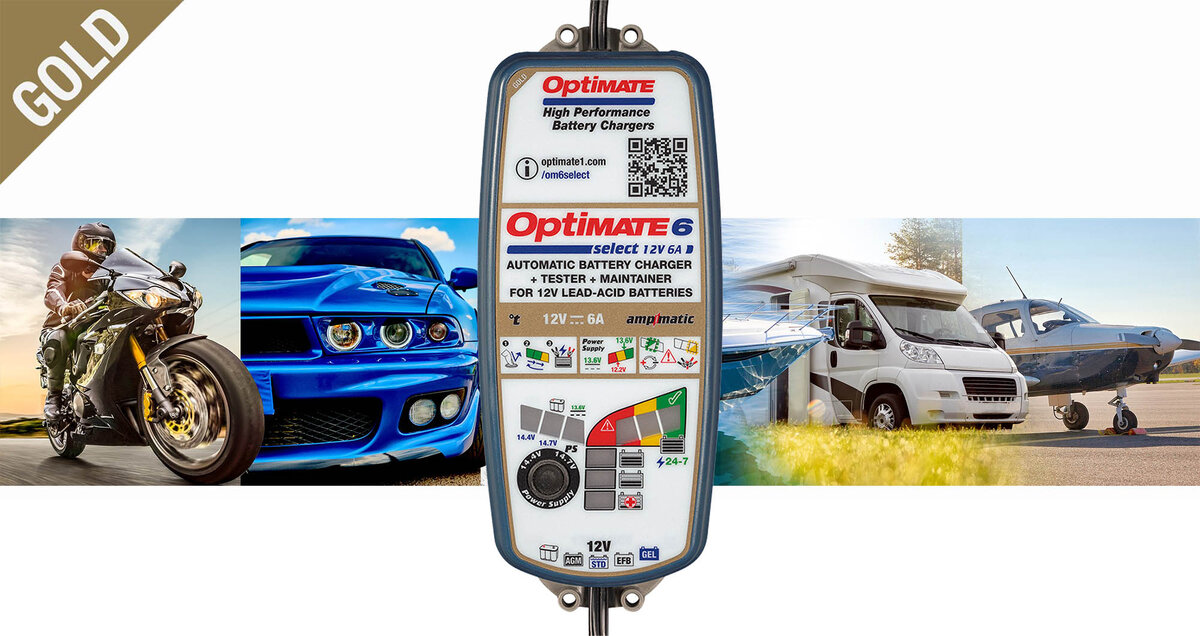 Автомобильная зарядка OptiMate 6 Select Gold | АККУМУЛЯТОРЫ | Дзен