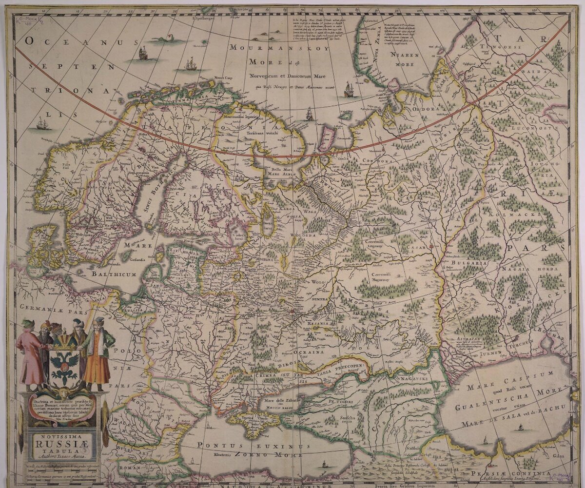 Карта Европы 1649 года.