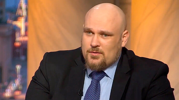 АНДРЕЙ ПИНЧУК, ИСПОЛНИТЕЛЬНЫЙ ДИРЕКТОР СОЮЗА ДОБРОВОЛЬЦЕВ ДОНБАССА.  ФОТО: ТЕЛЕКАНАЛ ЦАРЬГРАД 