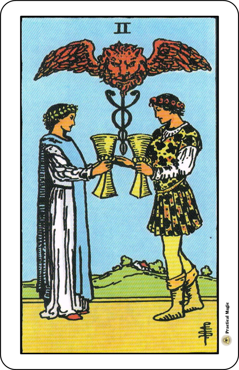 Карты Таро. Двойка Кубков.