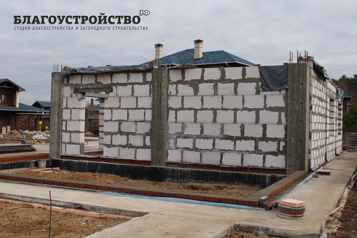 кладка стен газобетонным блоком