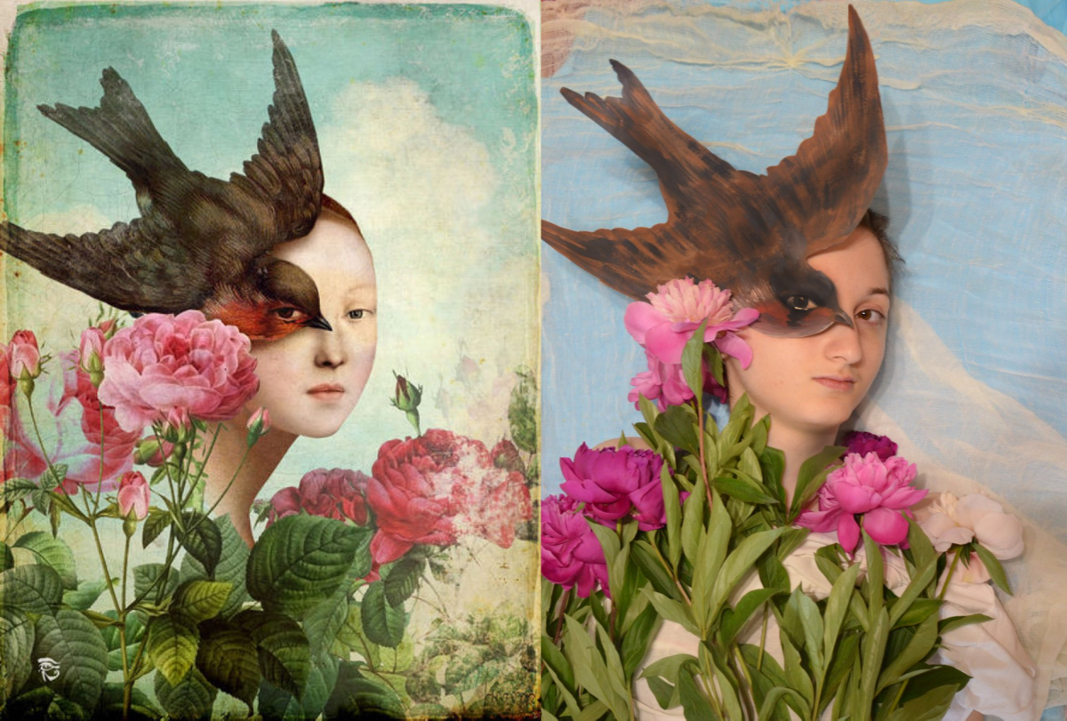 Инна Гаджиева. Австрийский художник Кристиан Шлое (Christian Schloe) "Девушка-птица"  