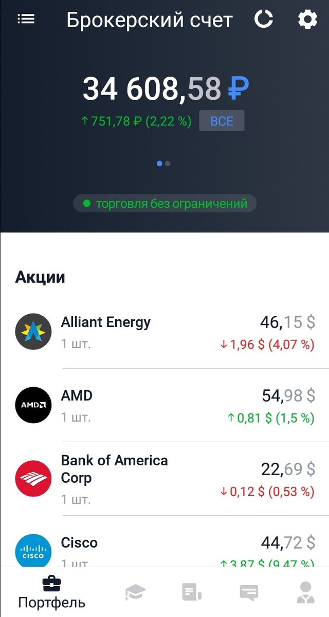 Мой инвестиционный портфель 