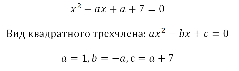 Старший коэффициент квадратного трехчлена равен