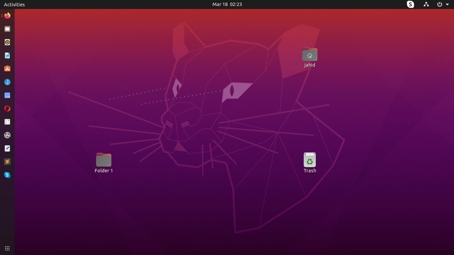 Рабочий стол Ubuntu 20.04