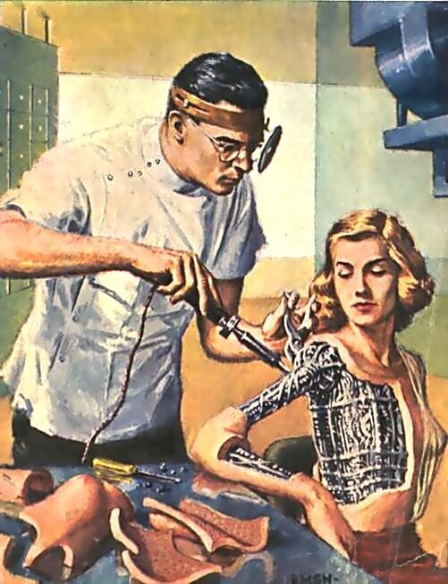 Эд Эмшвиллер, 1954г;  бионические протезы уже есть, так что эта фантазия художника уже частично - реальность