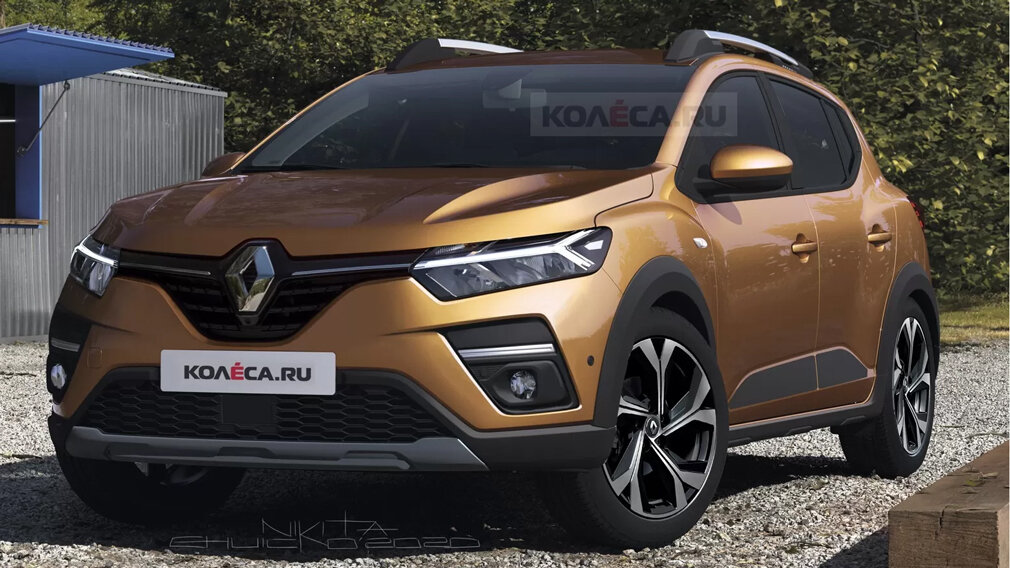 Рендер нового Renault Sandero Stepway, фото: Колёса.ру