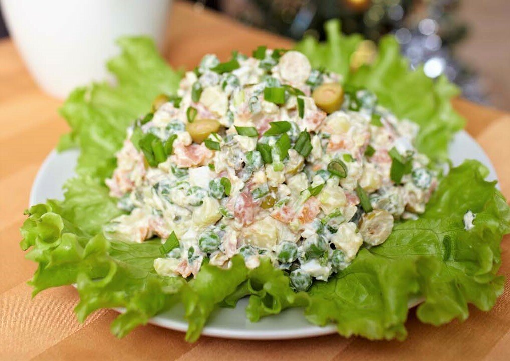 Оливье с семгой рецепт