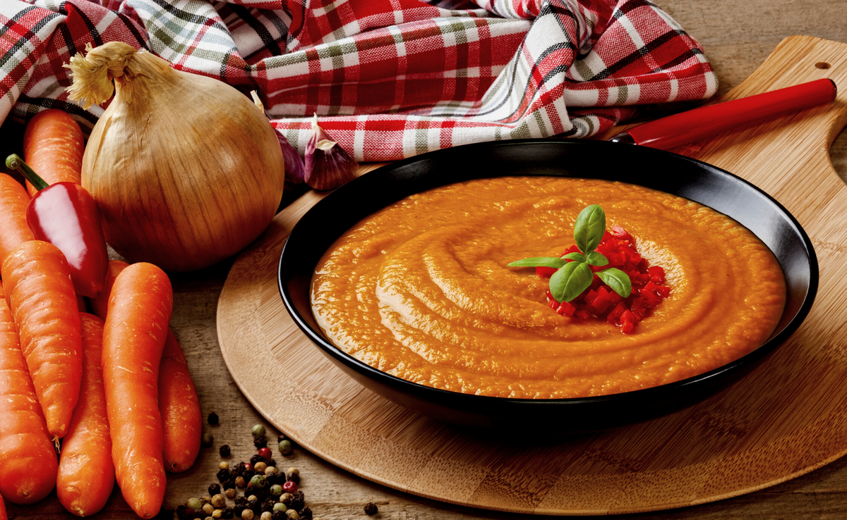 Суп из запечённой моркови. Простой рецепт