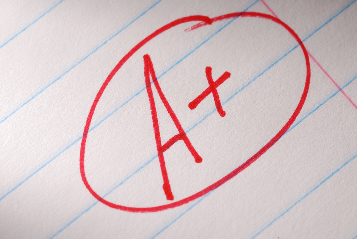 В школах США действует «буквенная» система отметок: от A+ до F.