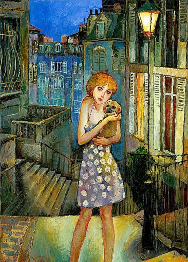 Мурман Кутчава (р. 1962 г.). Девочка со щенком