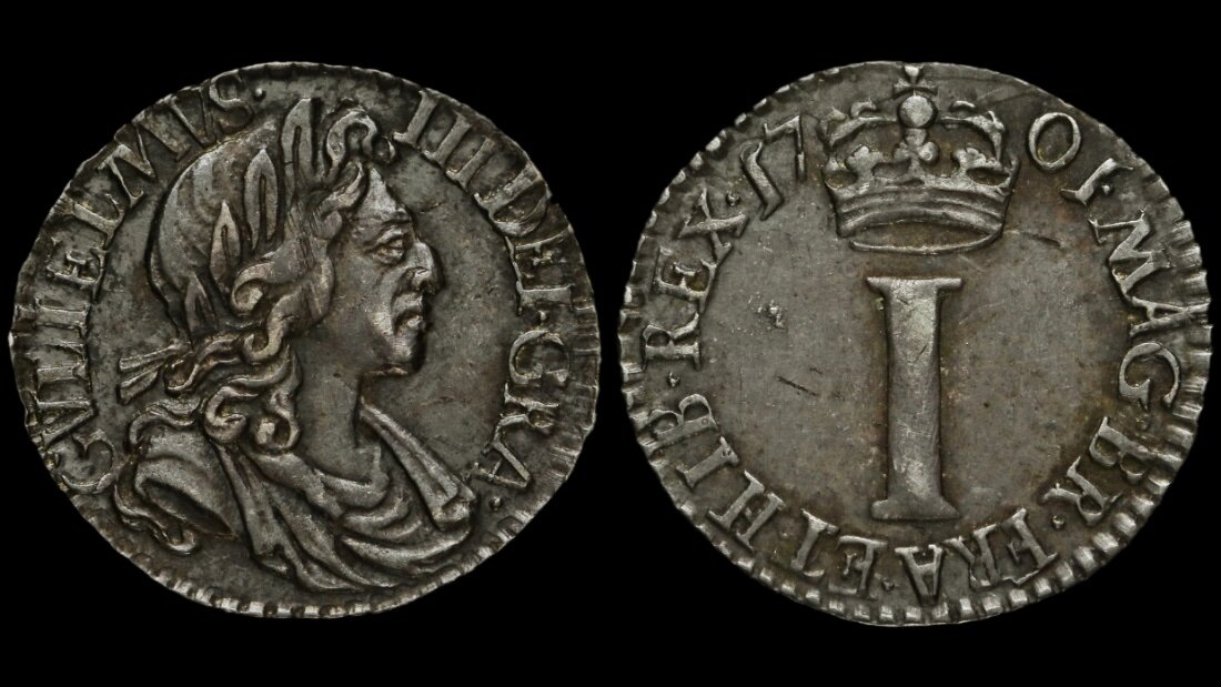 Серебряный пенни короля Вильгельма III, 1701-й год 