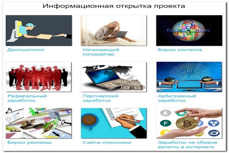 Презентация возможных вариантов заработка в сети