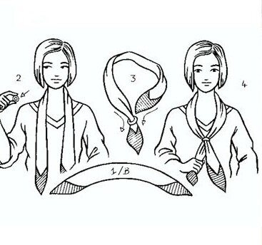 Один из вариантов завязывания шарфа