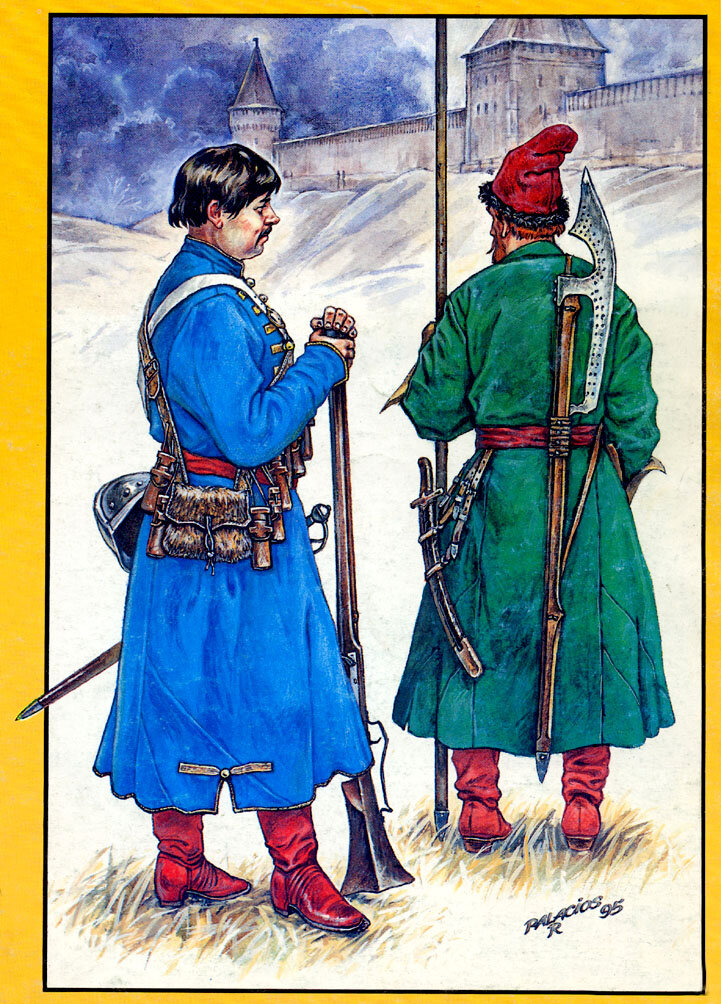 Городовые стрельцы. Стрельцы служилые люди 17 века. Служилые люди 16 века в Москве. Форма Стрелецких полков при Петре 1. Русский Пикинер 16 века.
