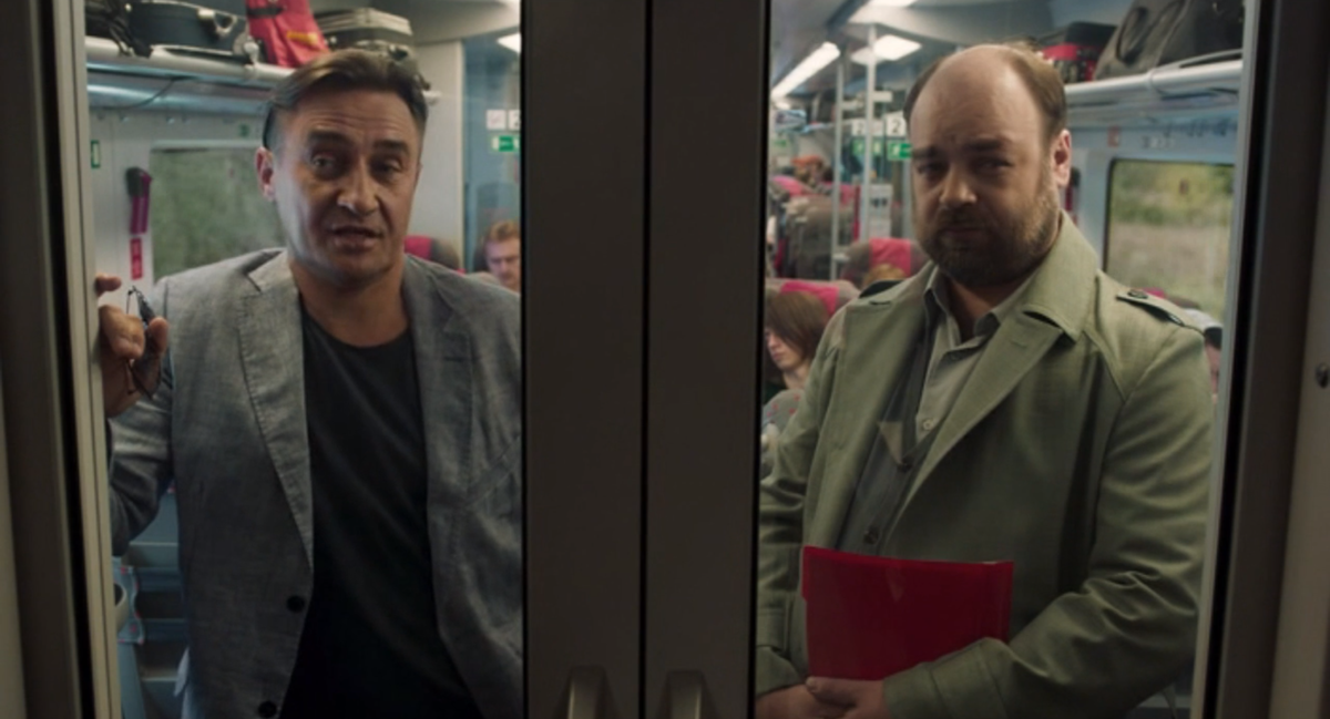 Камиль Ларин, Алексей Колубков. Кадр из фильма «О чем говорят мужчины. Продолжение»