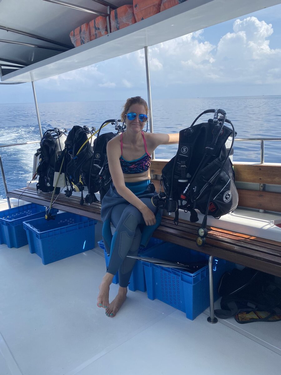 Фото с рабочего места, то есть с дайверской лодки