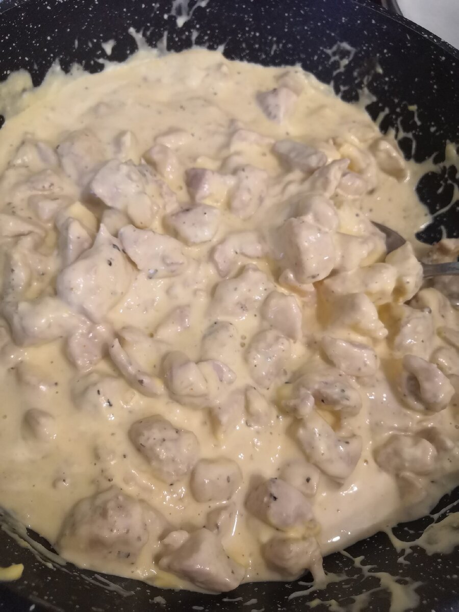 Курица в сырном соусе для шаурмы.