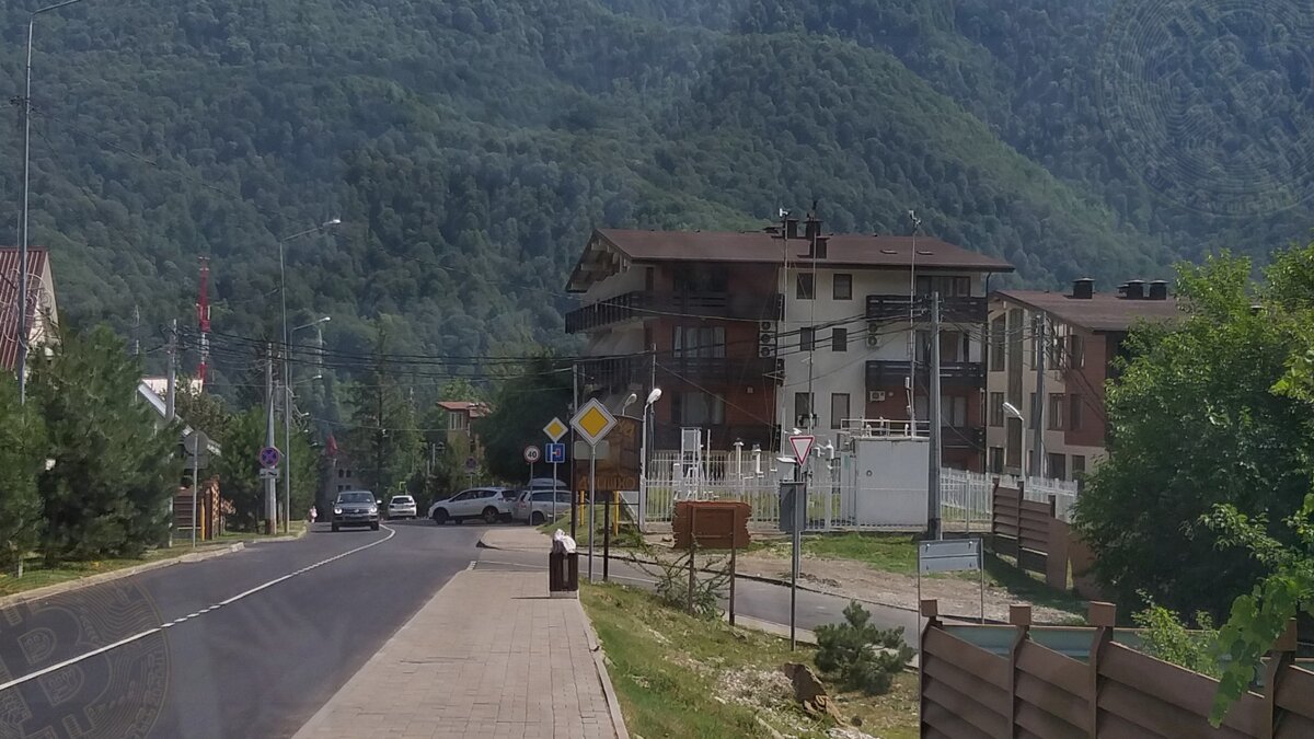 Улица Заповедная в посёлке Красная Поляна