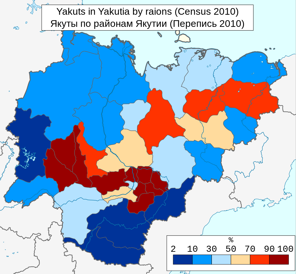 Карта народов якутии