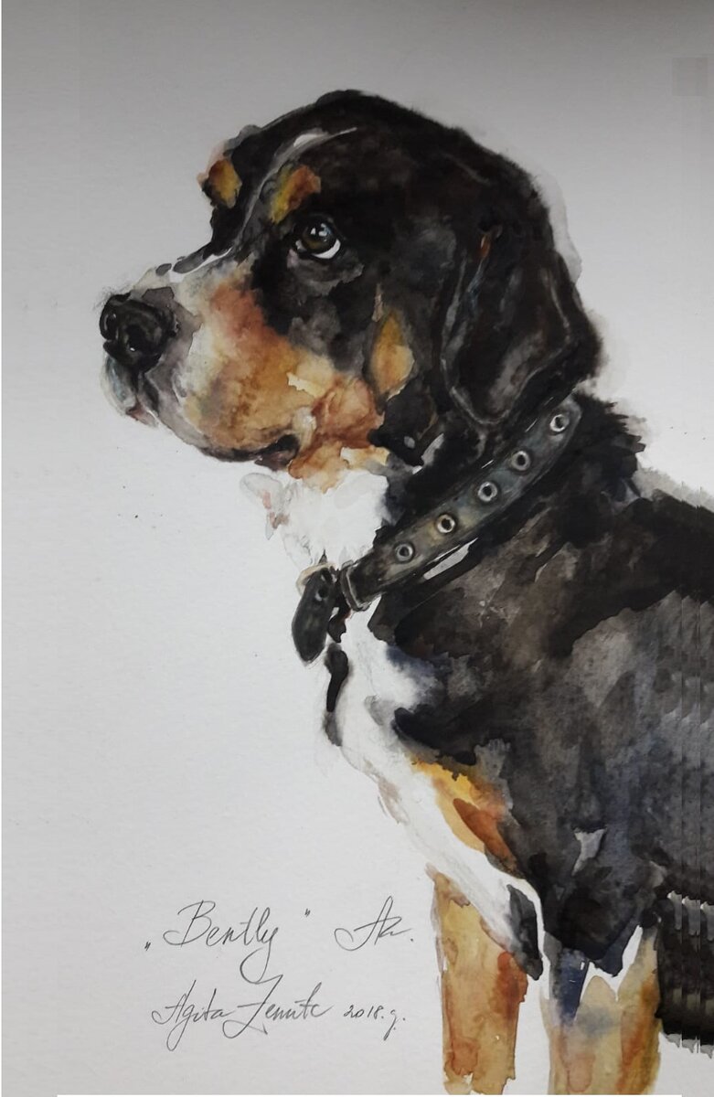 мы попросили художника запечатлеть нашего любимца на картине