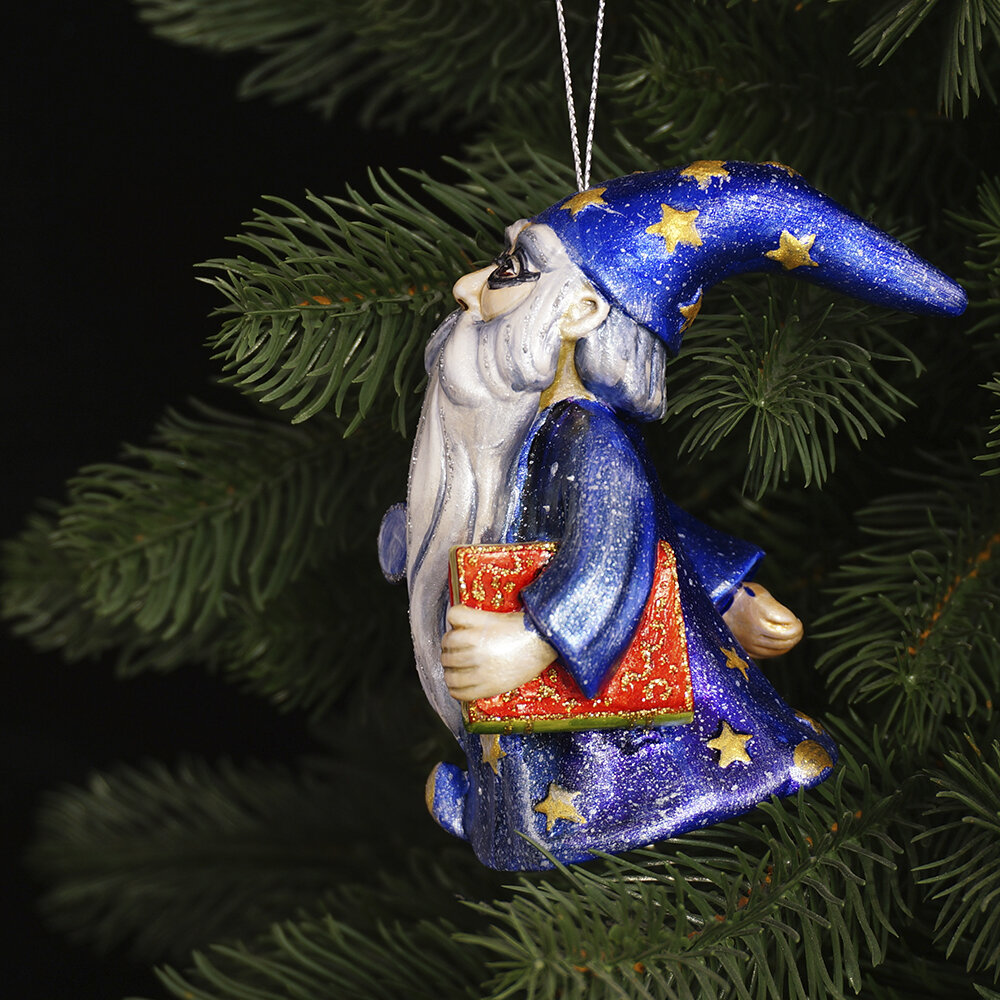 фарфоровая елочная игрушка звездочет